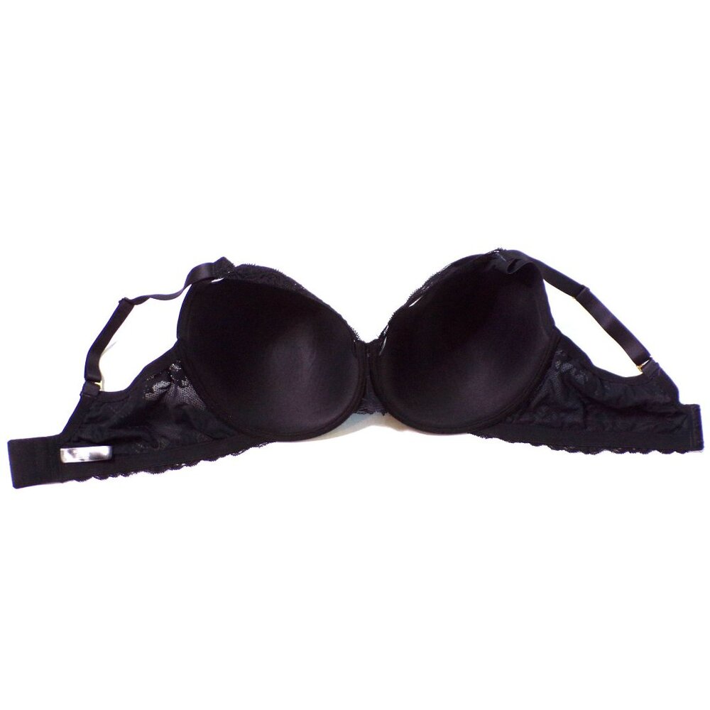 🆕NATORI Full Figure Deep Plunge Feathers UW T-Shirt Bra 42H Black #741299 - Picture 10 of 10